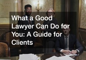 What a Good Lawyer Can Do for You  A Guide for Clients